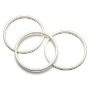 NEW PONO women's resin bangle - set of three in silver